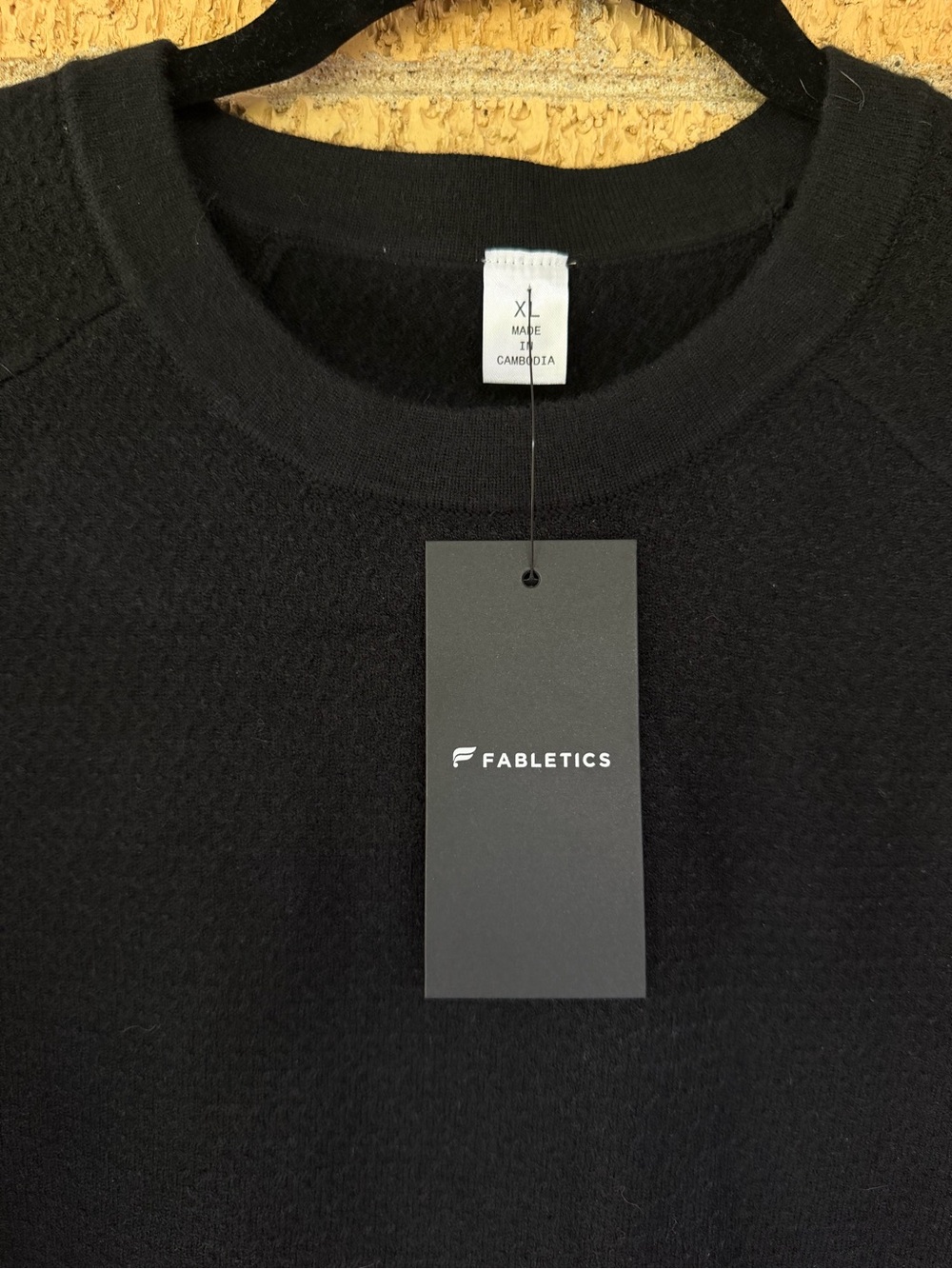 Fabletics Black Textured Soft Crewneck Sweater Women’s XL Black - Picture 4 of 9